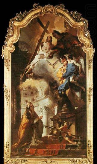 TIEPOLO, Giovanni Domenico Pope St Clement Adoring the Trinity oil painting picture